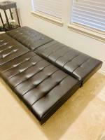 leather sofa/ bed sleeper