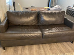 Leather sofa, loveseat and chair
