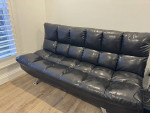 Black Vinyl Sofa