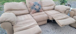 Klaussner Reclining Sofa and Chair Set - Camel 🐫 colored (DELIVERY AVAILABLE)