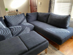2-Pc. Fabric Sectional Sofa with Ottoman