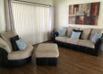Sofa and Swivel Chair with Ottoman