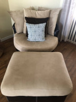 Sofa and Swivel Chair with Ottoman