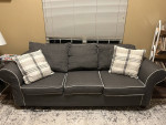 Queen sleeper sofa with memory foam mattress