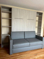 Murphy Bed queen size with sofa by BredaBeds