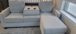 Sofa with chaise lounge