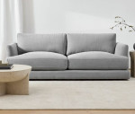 West Elm Haven 84" Sofa, Poly, Performance Washed Canvas, Storm Gray,