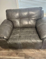Faux leather sofa