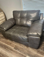 Faux leather sofa