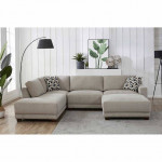 Raylin Fabric Sectional Sofa with Ottoman 1642