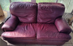 Genuine Leather Natuzzi Sofa and Loveseat