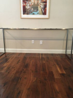 Sofa Table Brushed Nickel w/Glass 84" x 20