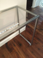 Sofa Table Brushed Nickel w/Glass 84" x 20