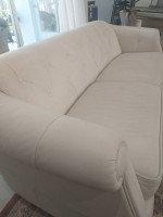 White leather sofa