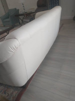 White leather sofa