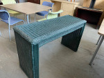 48"Wx19"Dx29 1/2"H Wicker Sofa Lobby foyer table in Hunter Green