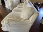 Slipcovered White Sofa