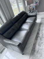 Top grain leather sofa