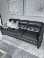Top grain leather sofa