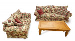 Floral Sofa, Love Seat & Coffee Table