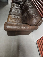 Lane brown leather sofa