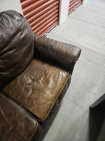 Lane brown leather sofa