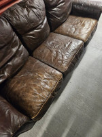 Lane brown leather sofa