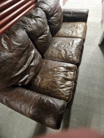 Lane brown leather sofa