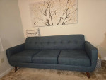 86" Teal sofa