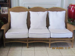LLOYD LOOM WICKER SOFA W/ NEW CUSHIONS