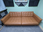 Brown Leather Sofa (Real Leather)
