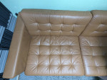 Brown Leather Sofa (Real Leather)