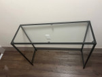 Console Table, Tempered Glass Sofa Table, Modern Entryway Table