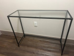 Console Table, Tempered Glass Sofa Table, Modern Entryway Table