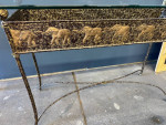 Glass & Metal Sofa Table