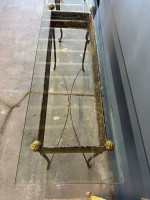 Glass & Metal Sofa Table