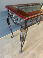 Glass Inlay Sofa Table