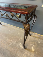 Glass Inlay Sofa Table