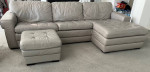 Leather sectional sofa