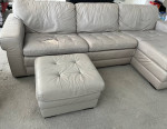 Leather sectional sofa