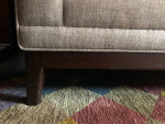 Midcentury 84” sofa genuine linen blend