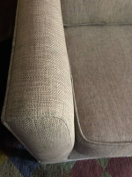 Midcentury 84” sofa genuine linen blend