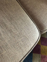 Midcentury 84” sofa genuine linen blend