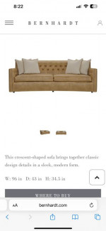 High end leather sofa