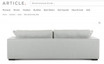 Article Sofa - Dark Grey Couch