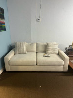7ft Beautiful Restoration Hardware Maxwell Linen Sofa