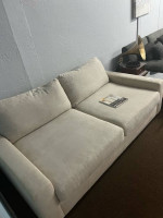 7ft Beautiful Restoration Hardware Maxwell Linen Sofa