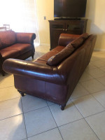 Signature leather sofa
