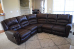 Ashley Leather Sofa Sectional w/recliners