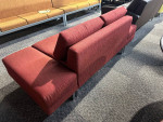 Sofa in Red Finish by Global Upholstery